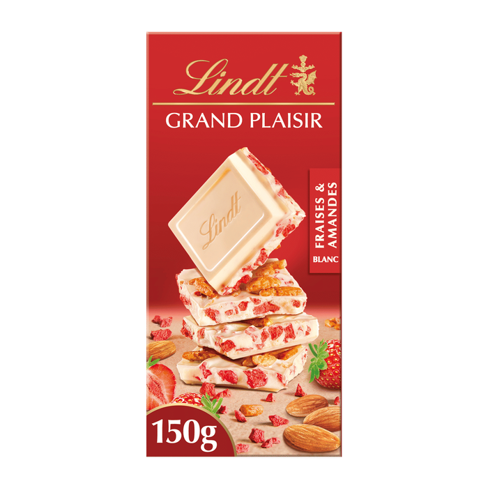 Lindt blanc fraises amandes